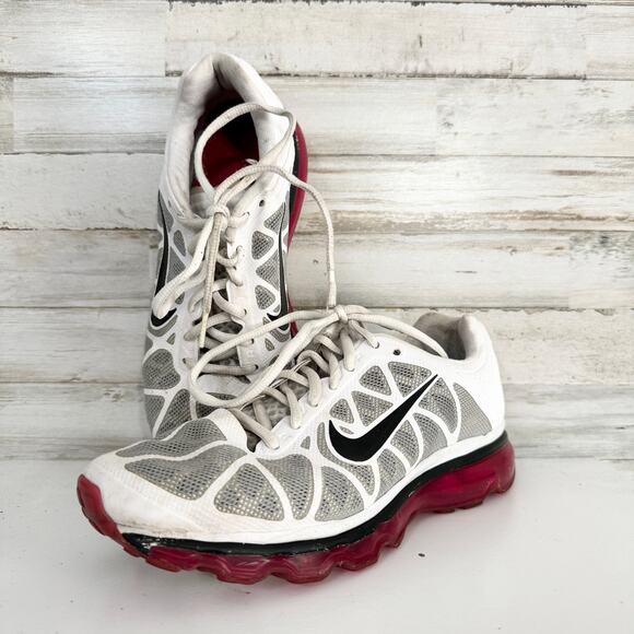 Nike Air Women Max 2011+ White Pink Running Shoes Size Y7/Women 9 - Picture 1 of 6